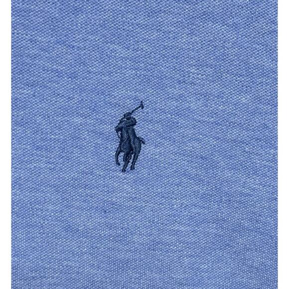 POLO RALPH LAUREN Mens Custom Fit Blue Shirt Pony Stretch Mesh XL - Picture 3 of 9